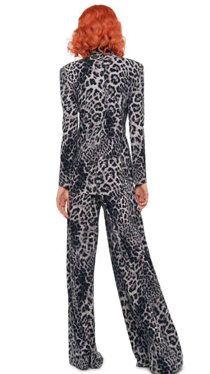 NORMA KAMALI PANTALONE MENS ANIMALIER