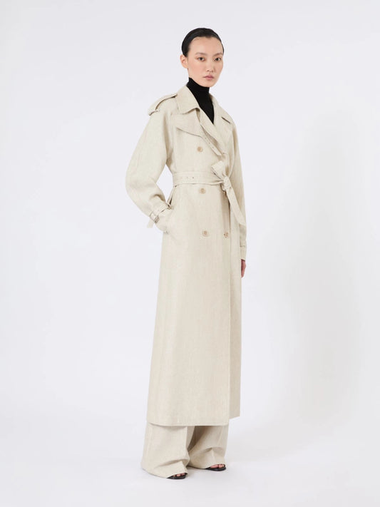 MAX MARA SFILATA TRENCH PEDAGGI GREGGIO