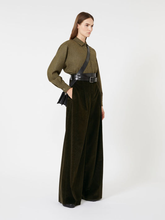 MAX MARA SFILATA PANTALONE BOSSO 1234 VERDE