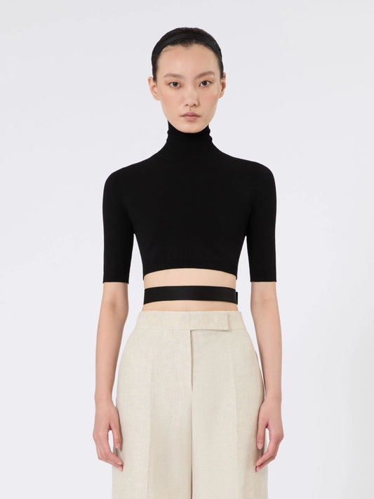 MAX MARA SFILATA MAGLIA CANALE BLACK