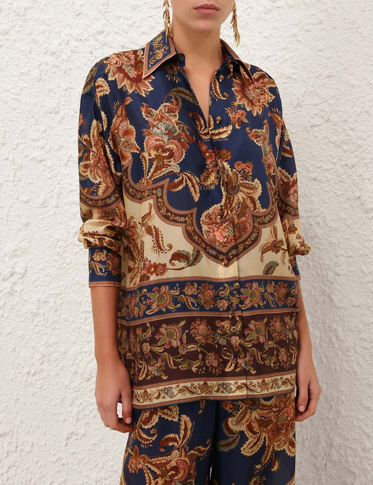 ZIMMERMANN CAMICIA ASTER NAVY