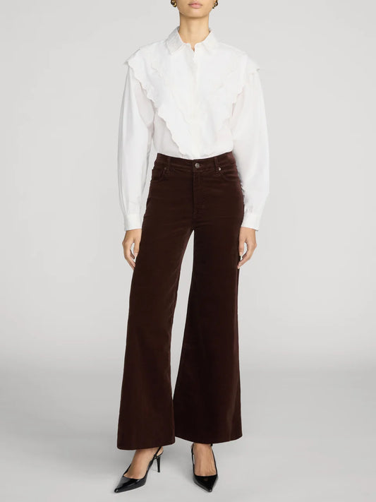 FRAME PANTALONE "THE SWING" VELLUTO ESPRESSO