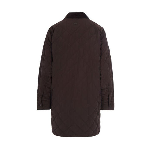 WEEKEND MAX MARA GIACCA IMBOTTITA PEPATO CIOCCOLATO