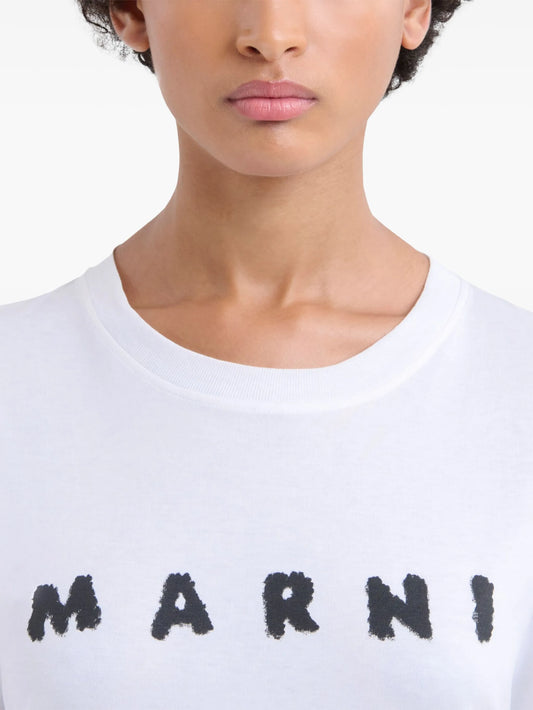 MARNI T-SHIRT LOGO NERO