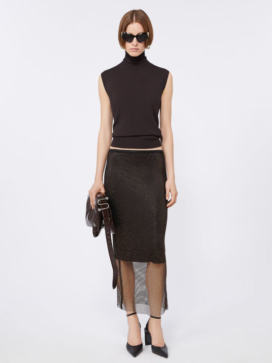 SPORTMAX GONNA RETE NERO STRASS