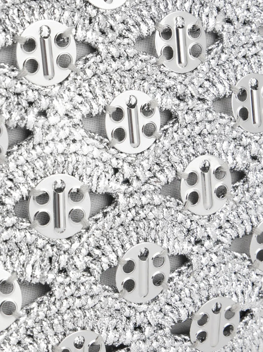 RABANNE BORSA CLUTCH ARGENTO