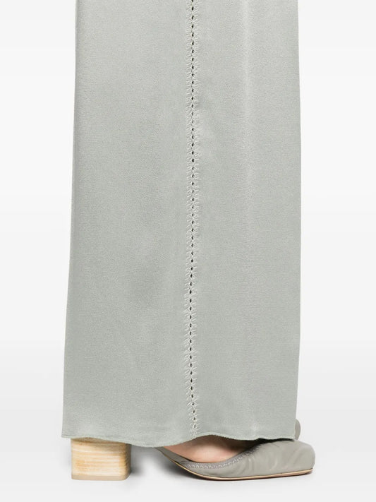 FORTE FORTE PANTALONI SATIN LICHENE