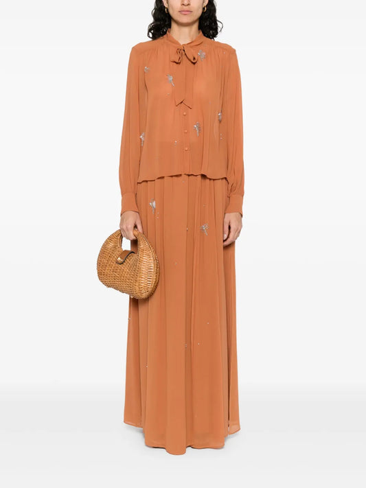 FORTE FORTE CAMICIA CRISTALLI NOISETTE