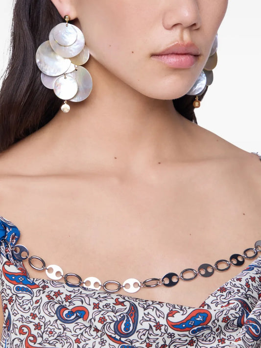 RABANNE ORECCHINI SHELL DISKS