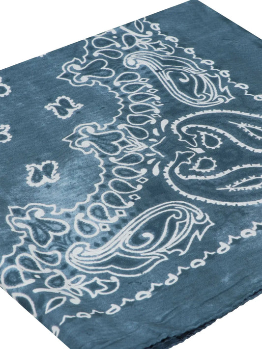 GOLDEN GOOSE FOULARD PAISLEY DENIM BLUE