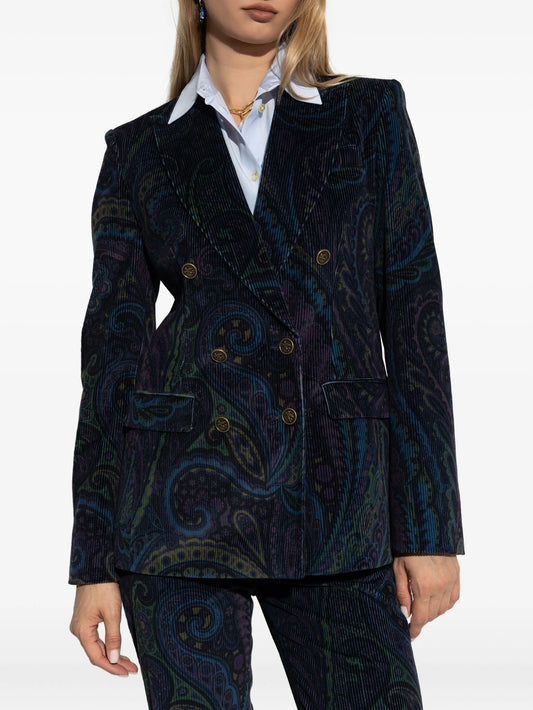 ETRO BLAZER PAISLEY VELLUTO