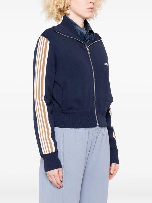 AUTRY FELPA BLU RIGHE BIANCHE