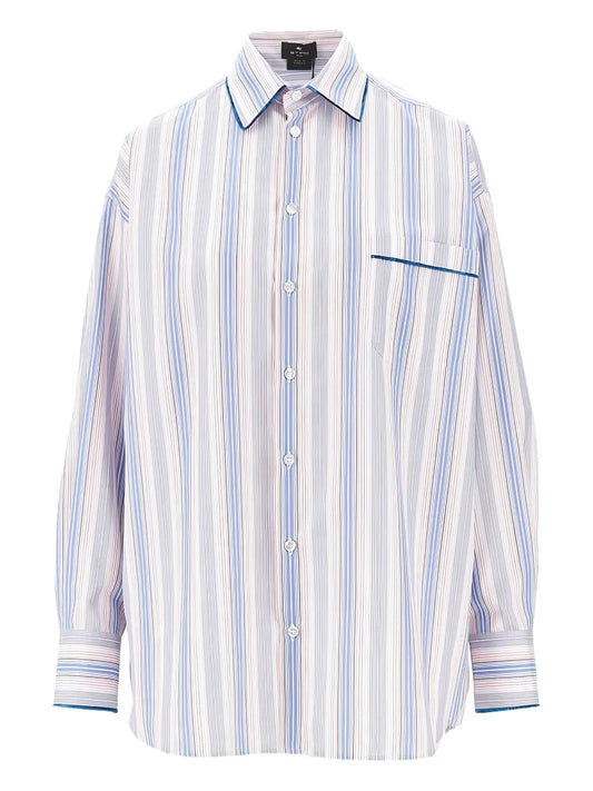 ETRO CAMICIA A RIGHE MULTICOLOR