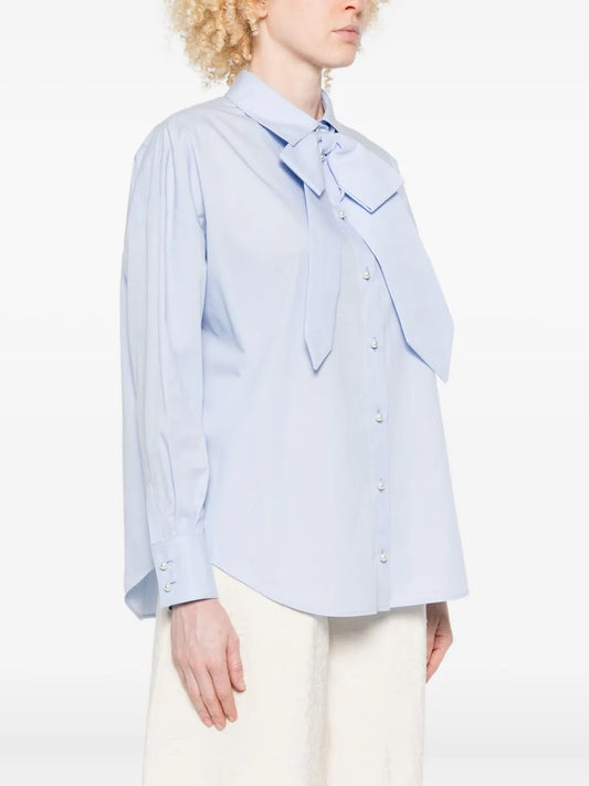 VIVETTA CAMICIA FIOCCO AZZURRO