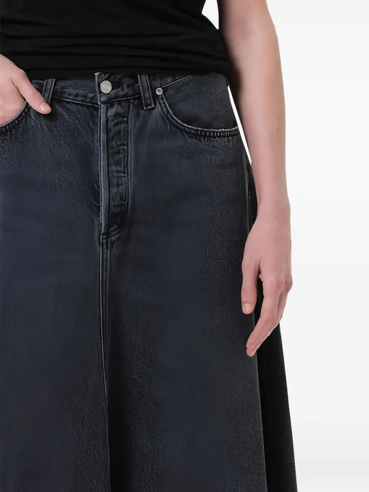AGOLDE GONNA JEANS ODIN BLACK