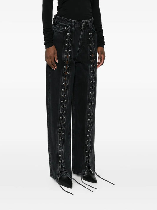 ROTATE JEANS LACCI DENIM BLACK