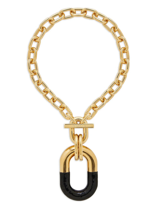 RABANNE COLLANA CHOCKER ANELLO BLACK GOLD
