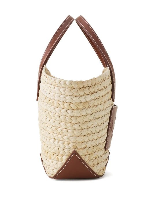 LANVIN BORSA TOTE ECRU COGNAC