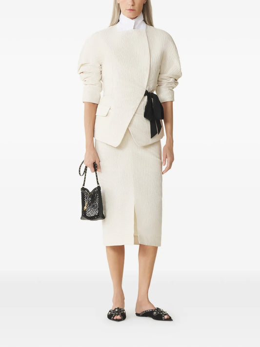 LANVIN BLAZER CON NODO AVORIO