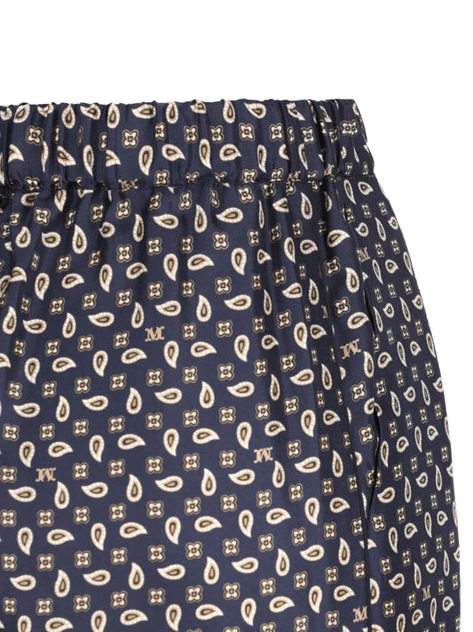 MAX MARA PANTALONE VISCHIO BLU