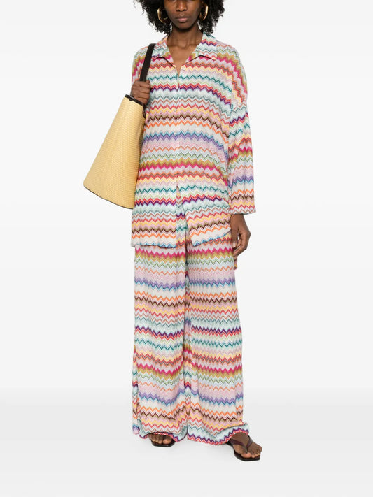 MISSONI PANTALONE ZIG ZAG MULTICOLOR