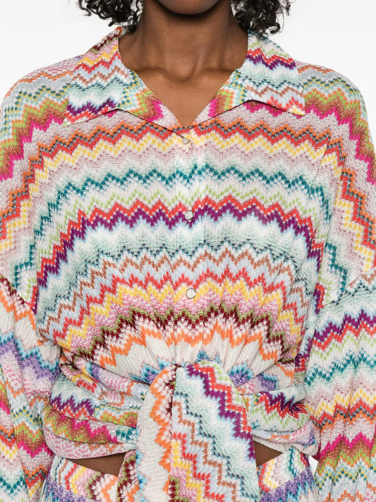 MISSONI CAMICIA CHEVRON ZIG ZAG MULTICOLOR