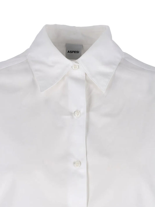 ASPES CAMICIA CROP BIANCA