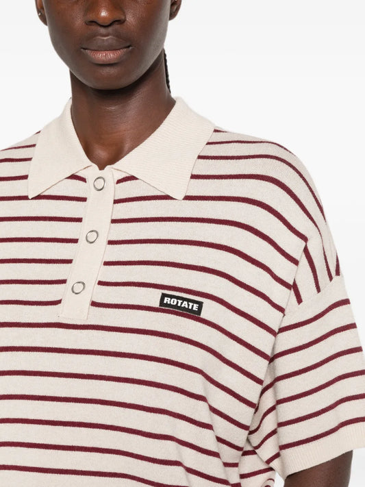 ROTATE MAGLIA POLO A RIGHE