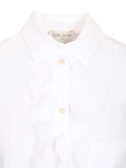 FORTE FORTE CAMICIA RUCHES BIANCA