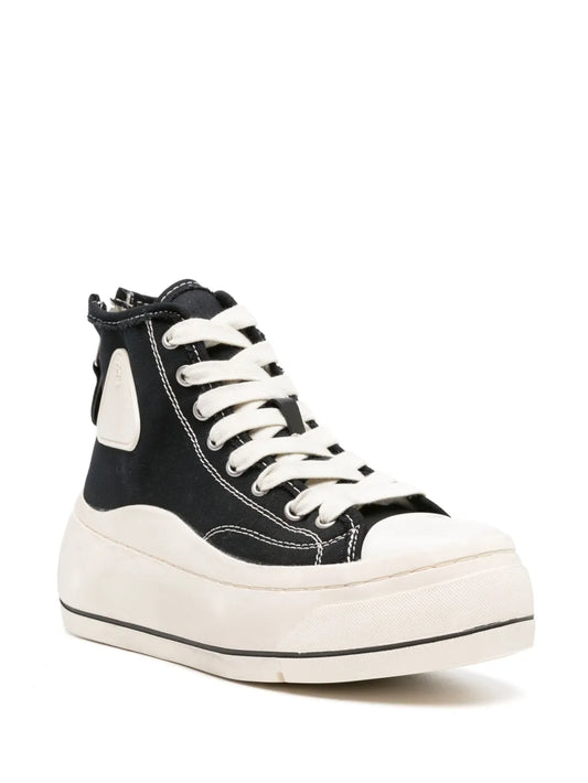 R13 HIGH TOP SNEAKERS BLACK
