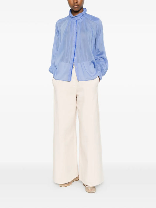FORTE FORTE CAMICIA BOHEMIEN OXFORD BLUE