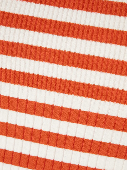 MAX MARA CANOTTA GHIRO RIGHE ARANCIO