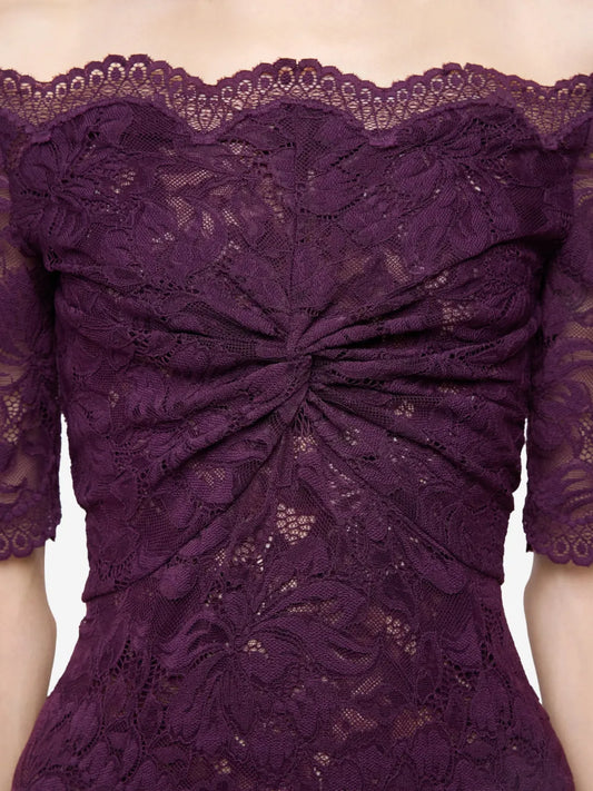 RABANNE ABITO LUNGO PIZZO MAGENTA