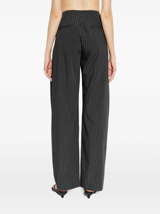 IRO PANTALONE KALIE GESSATO DARK GREY