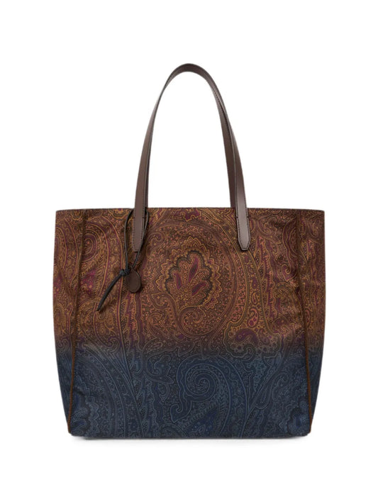 ETRO BORSA SHOPPING NYLON BROWN
