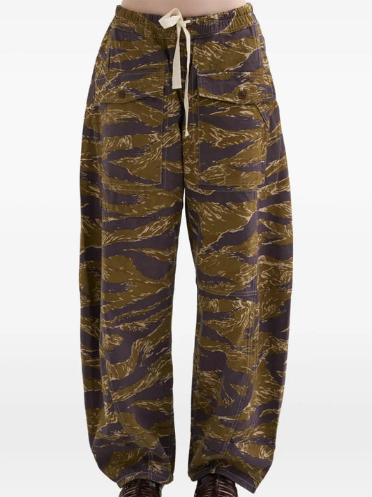 R13 PANTALONI REVERSIBILE UTILITY GREEN CAMO