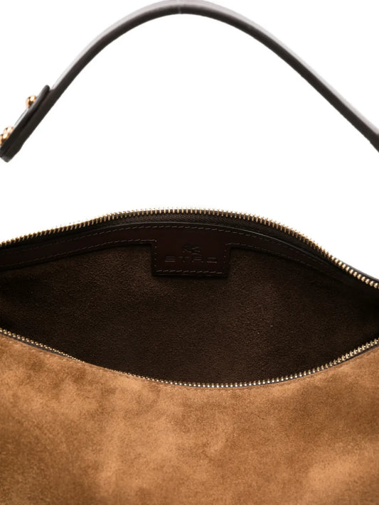 ETRO BORSA HOBO MEDIUM SUEDE BROWN