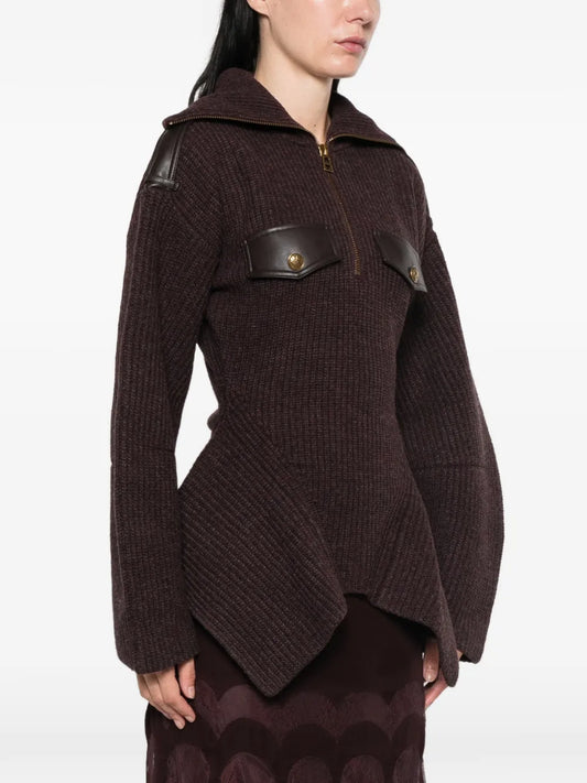 ZIMMERMANN MAGLIONE VALIANT CHOCOLATE