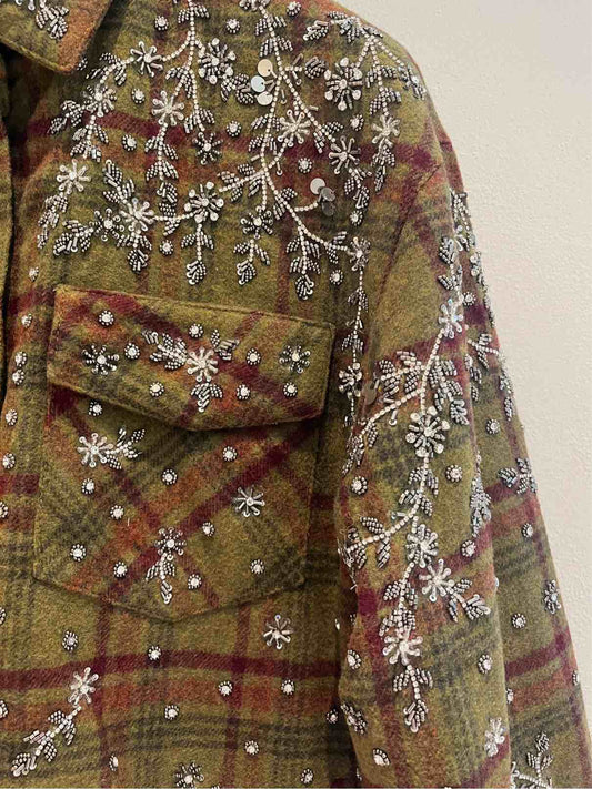 SPACE COWBOY IN TARTAN SHIRT CAMICIA VERDE