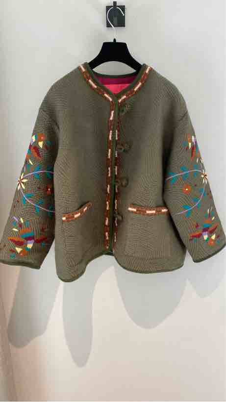 TAIEUR GIACCA DINA JACQUARD VERDE