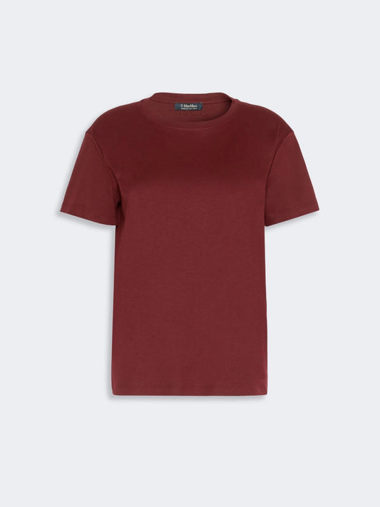 'S MAX MARA T-SHIRT SEGALE BORDEAUX