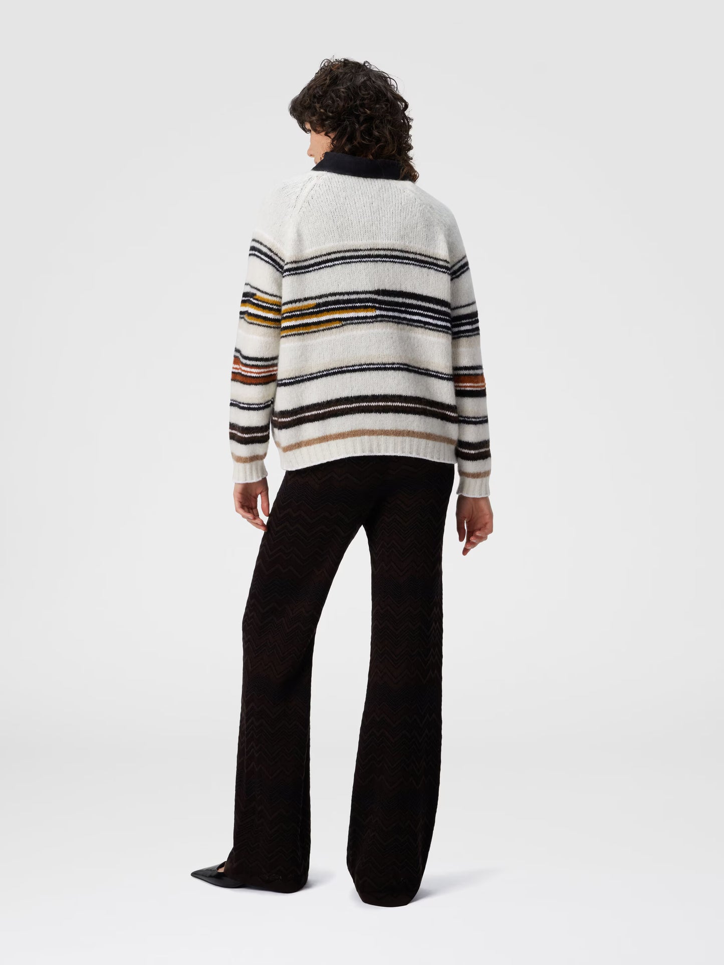 MISSONI MAGLIONE GIROCOLLO A RIGHE MULTICOLOR
