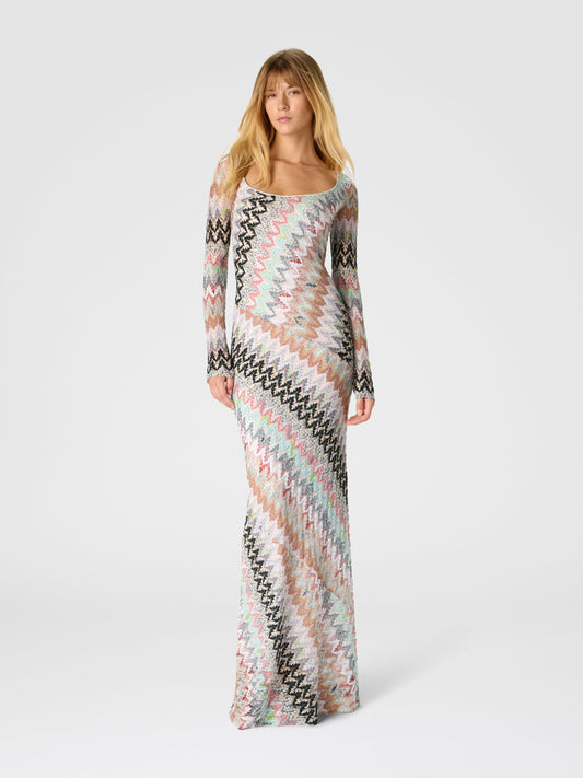 MISSONI ABITO LUNGO MULTICOLOR ZIG ZAG