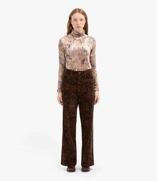 PIERRE-LOUIS MASCIA PANTALONI VELLUTO ORO