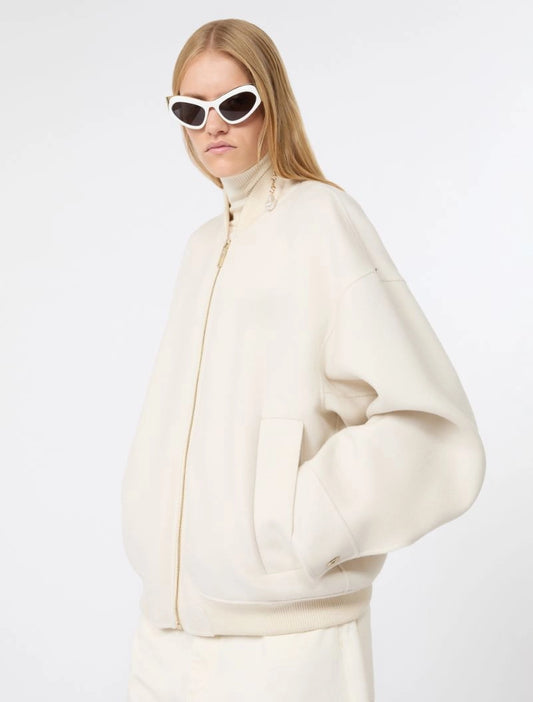 SPORTMAX GIACCONE ONDATA BIANCO