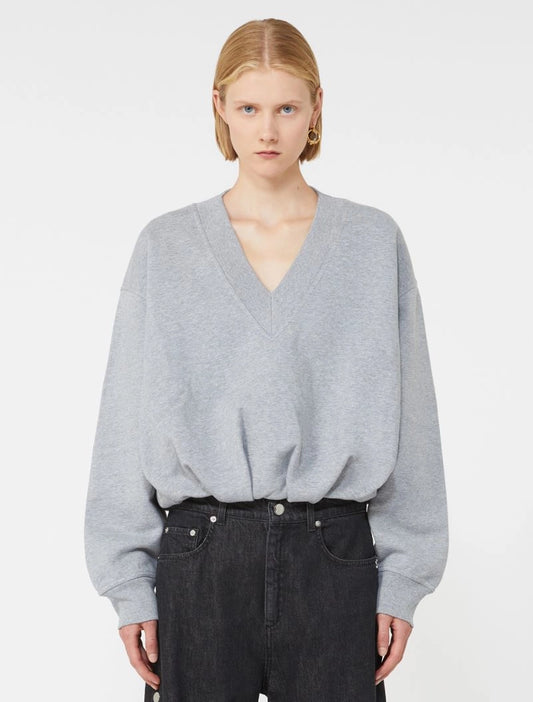 SPORTMAX FELPA COLLEG GRIGIO