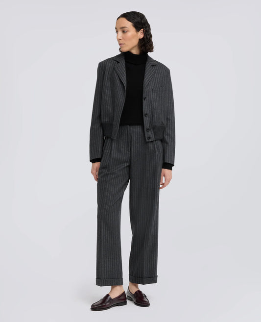 ASPESI PANTALONE GESSATO MOD.0131 GRIGIO