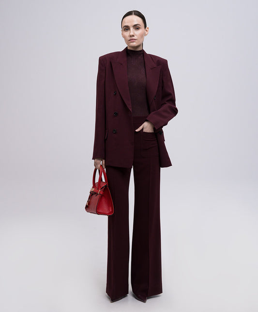 VICTORIA BECKHAM BLAZER BURGUNDY