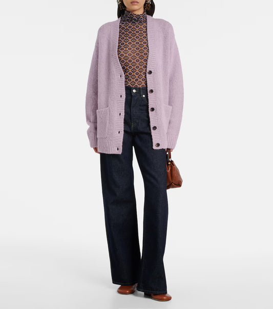 DRIES VAN NOTEN CARDIGAN TOKAS LILAC