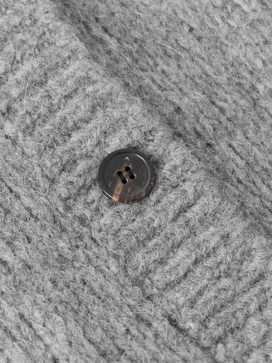 DRIES VAN NOTEN CARDIGAN TOKAS MID GREY